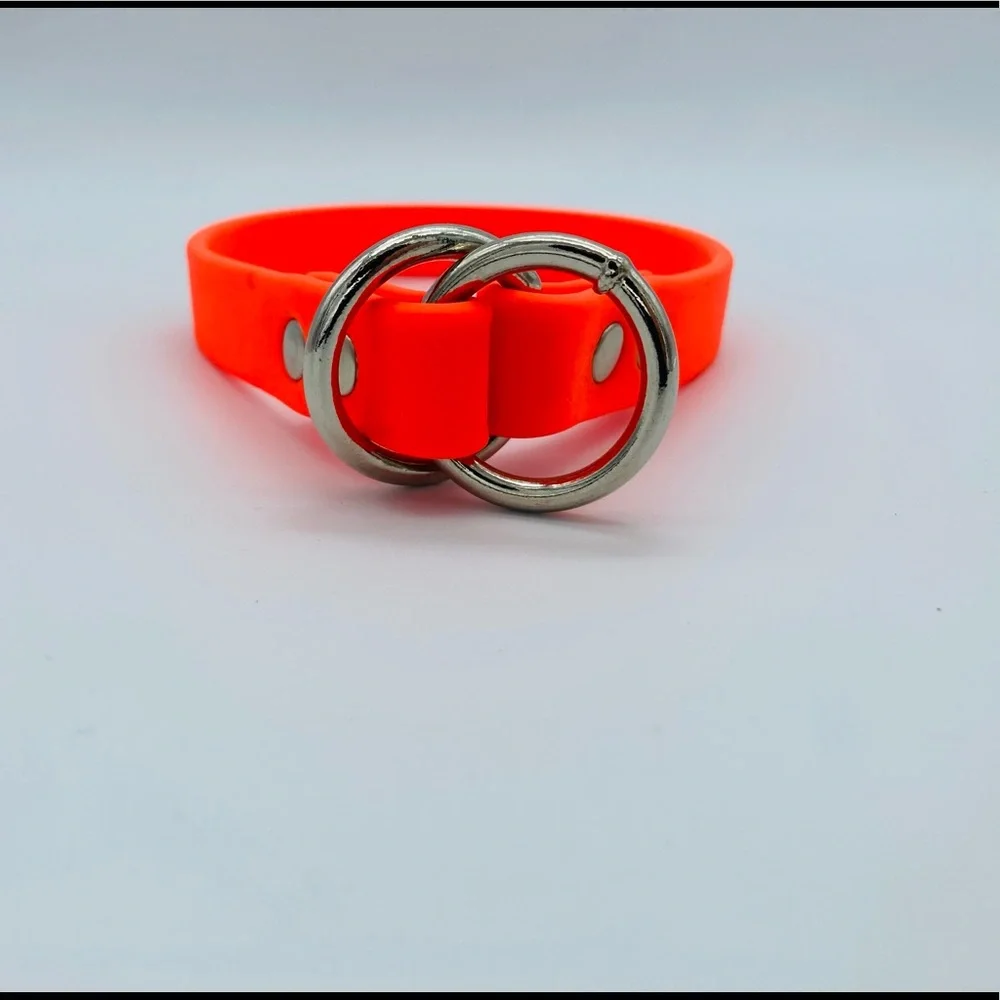 NEW ORANGE BIOTHANE DOG COLLAR